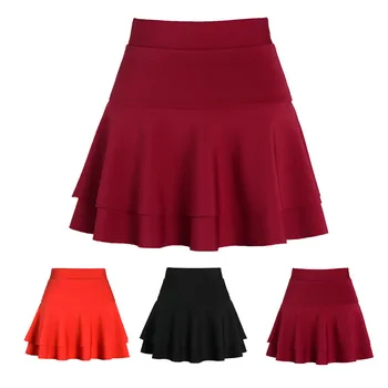

Candy Color Skirts Women 2020 Summer Solid Mini Skirt Harajuku High Waist Plus Szie Safety Pants College Clothes Wear DK6091