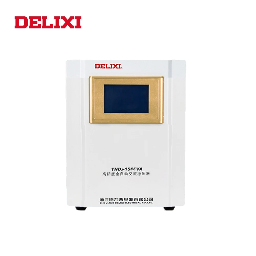 DELIXI TND3-1.5KVA стабилизатор напряжения 1,5 кВт Бытовой Холодильник PC стабилизатор выходного напряжения 220 В регулятор напряжения перем. Тока