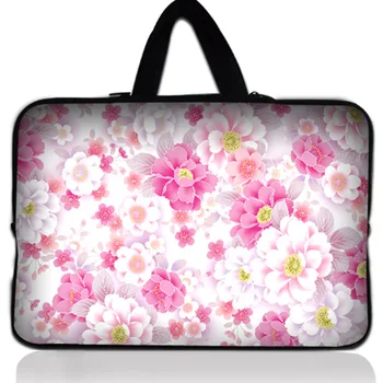 

Free Shipping Pink Flower 15" Hot Netbook Laptop Sleeve Case Bag Cover+Handle For 15.6" HP Pavilion dv6 G6