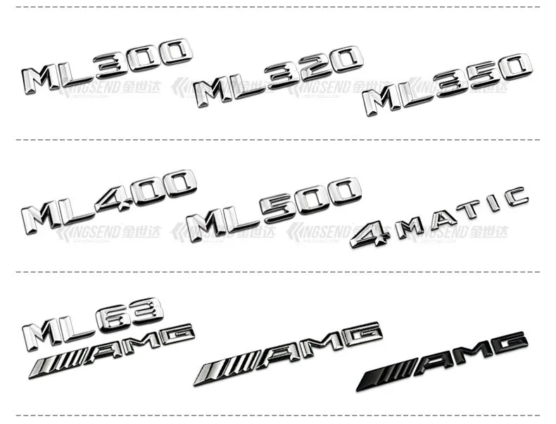 Подходит для Mercedes ML класс логотип автомобиля Ml300 модифицированные ML350 ML400 наклейки на бампер стандартные наклейки на бампер с буквами