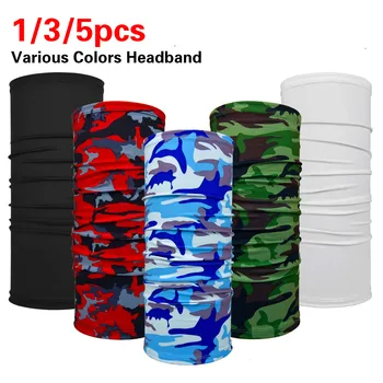 

1/3/5pcs Outdoor Neck Gaiter Protection Mask Anti-UV Bandanas Handwear Fishing Scarf Cycling Hiking Outdoor Headband Face Shield