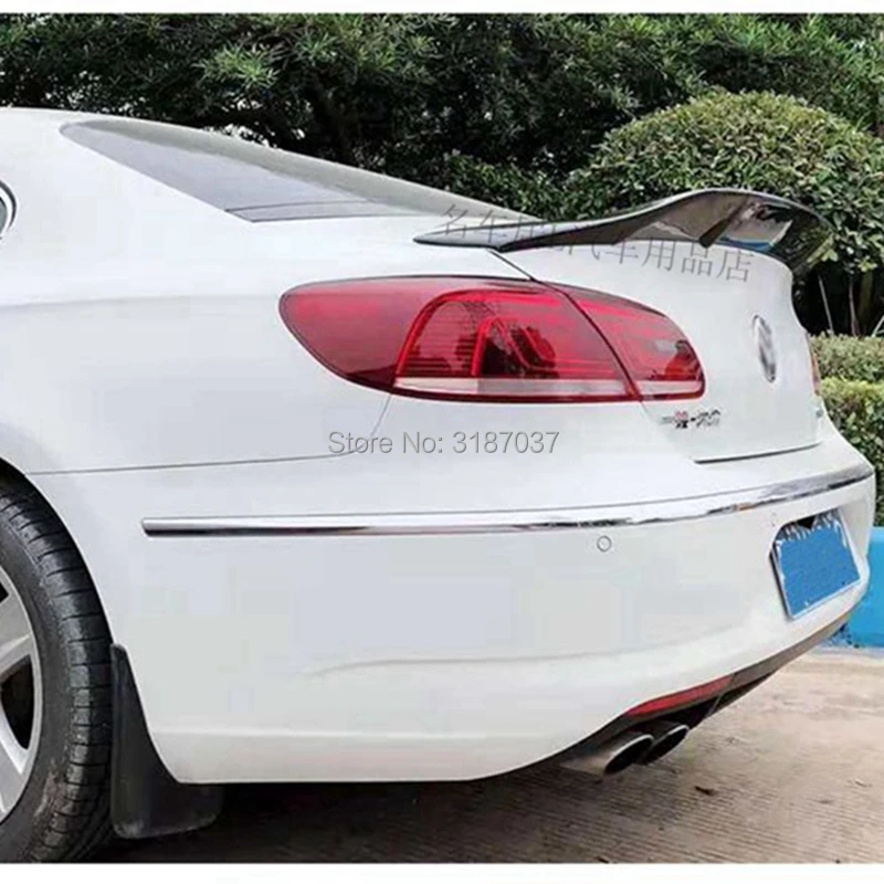Для Volkswagen Passat CC Sandard 2009- углеродное волокно заднее крыло багажника спойлер крыло багажника Крышка для губ