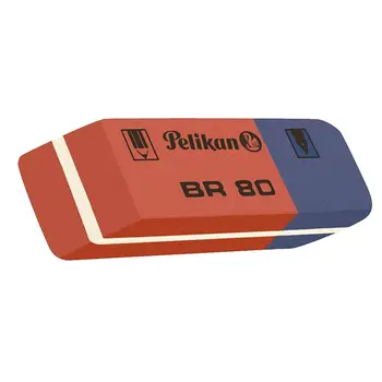 

Pelikan 619577-rubber eraser rubber cuneiforme, with 80 pieces, color: red/blue pens