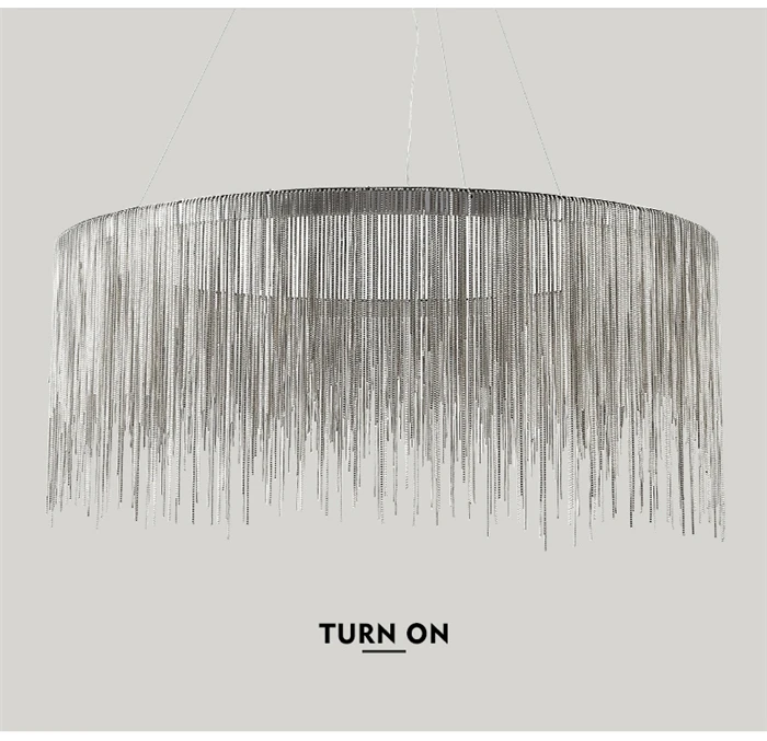 Светодиодный светильник-цепочка в стиле постмодерн для гостиной, столовой, скандинавском стиле, креативная цепочка с кисточками, светодиодный подвесной светильник