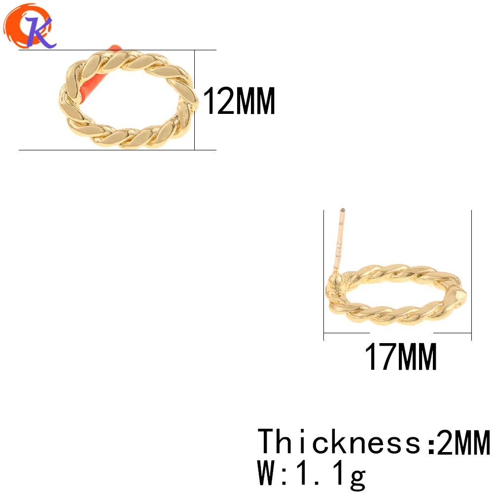 Cordial Design 100Pcs 12*17MM Jewelry Accessories/Earring Findings/DIY Parts/Oval Shape/Jewelry Making/Hand Made/Earrings Stud
