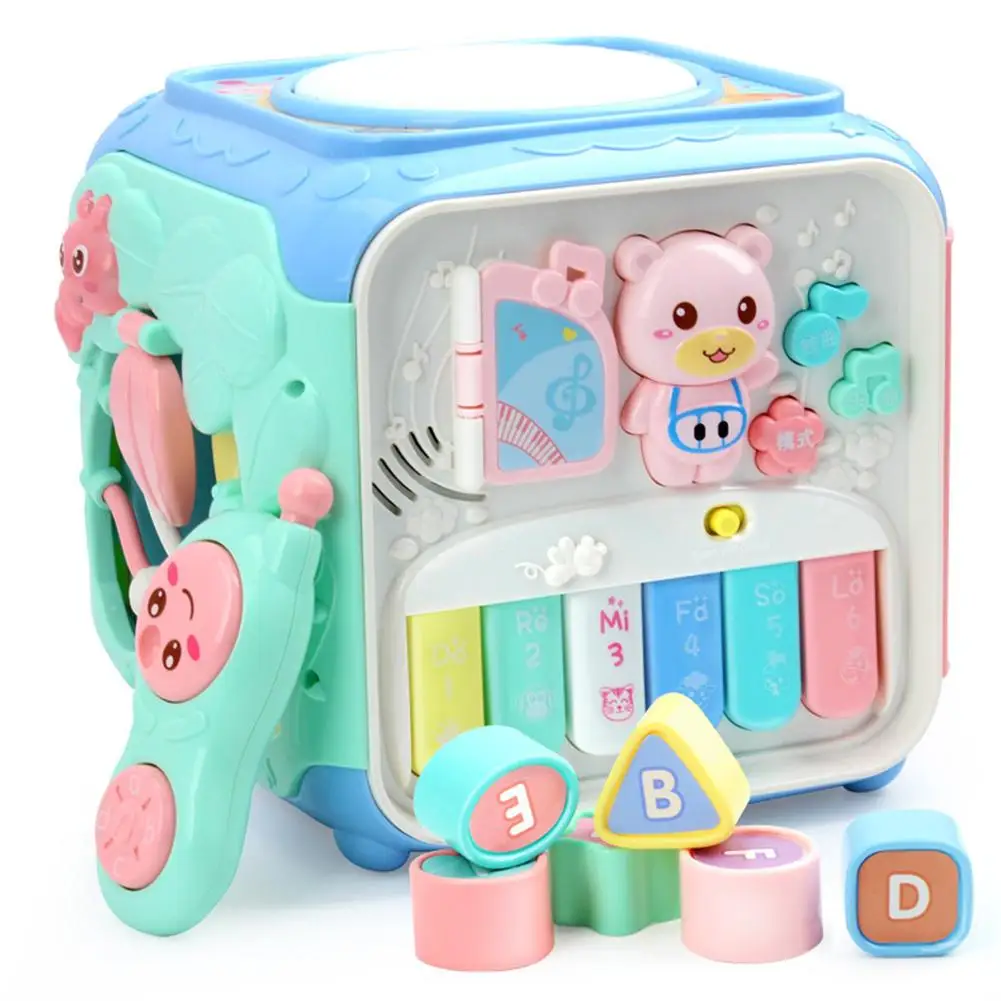 

Hot Toys Baby Hand Drums Children's Hexahedroning Puzzle Function Toys Table Desktop Earlys Education Music Study Table
