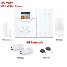 Беспроводной на тонкопленочных транзисторах на тонкоплёночных транзисторах Цвет Дисплей французский меню HA-VGW Wi-Fi GSM сигнализация Wi-Fi безопасности домашняя охранная сигнализация с app-уведомление