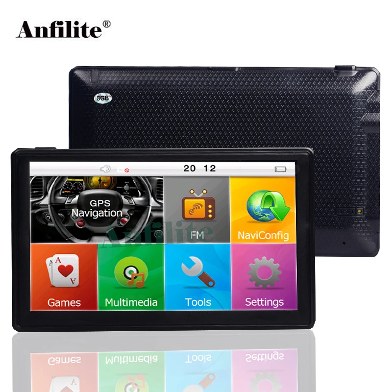 7 дюймов HD 800x480 Автомобильный GPS навигатор apacitive экран FM 8 Гб DDR 256 М 800 МГц Sat nav |