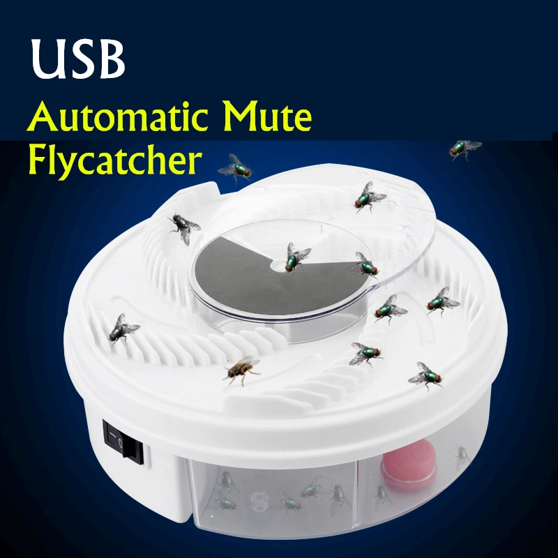 New Electric Fly Trap Anti Fly Killer Traps Automatic Flycatcher Device