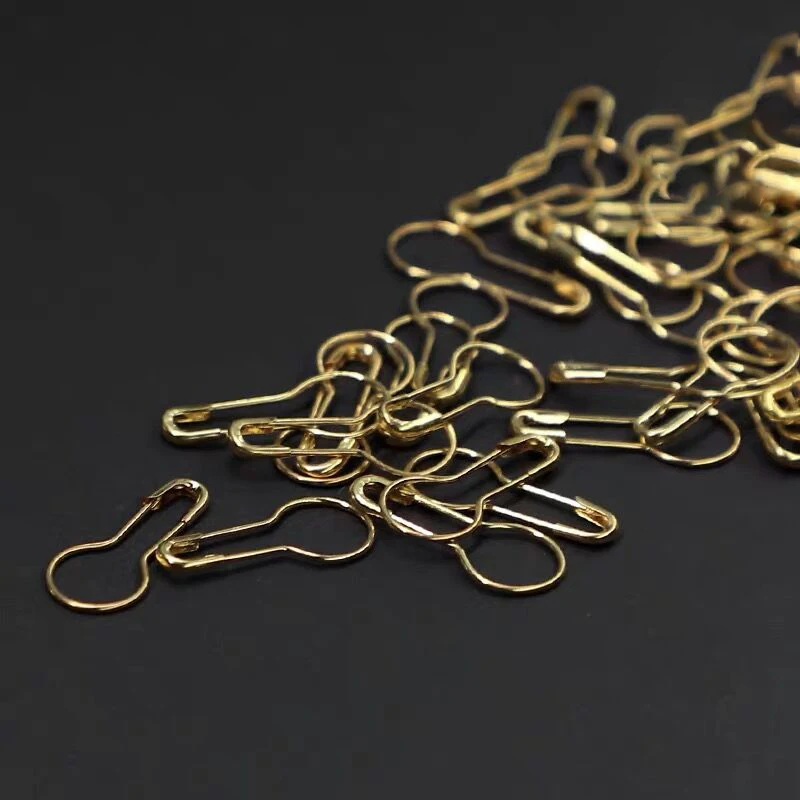 500pcs/lot Metal Clips Maker Tag Hang Tag Safety Pins Gourd Shape Pins