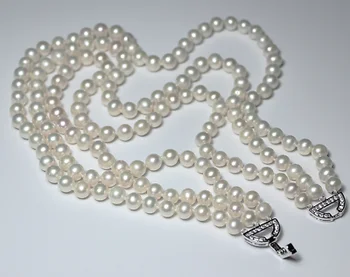 

triple strands 9-10mm south sea white pearl necklace 18"19"20"