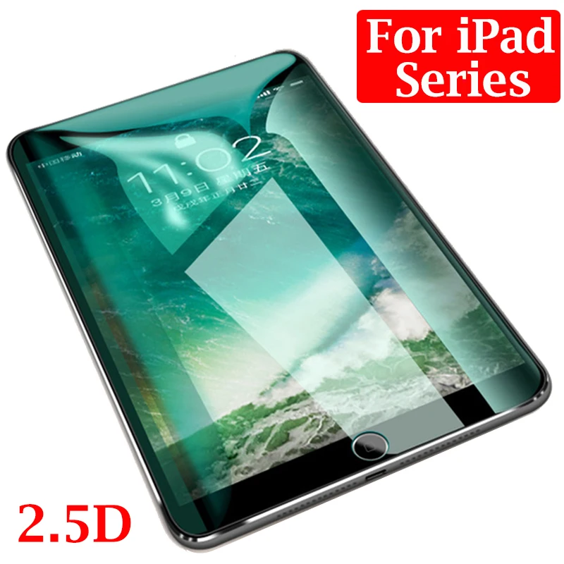 

2.5D Protective Glass for Ipad Mini 2 Glass Protection for Apple Ipad 2 Mini 3 4 5 Pro 2017 2018 7.9 9.7 10.5 Inch Screen Tablet