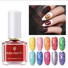 BORN PRETTY зеленый розовый штамповочный лак для ногтей Печатный штамп Летняя серия лак для ногтей 6 мл DIY дизайн