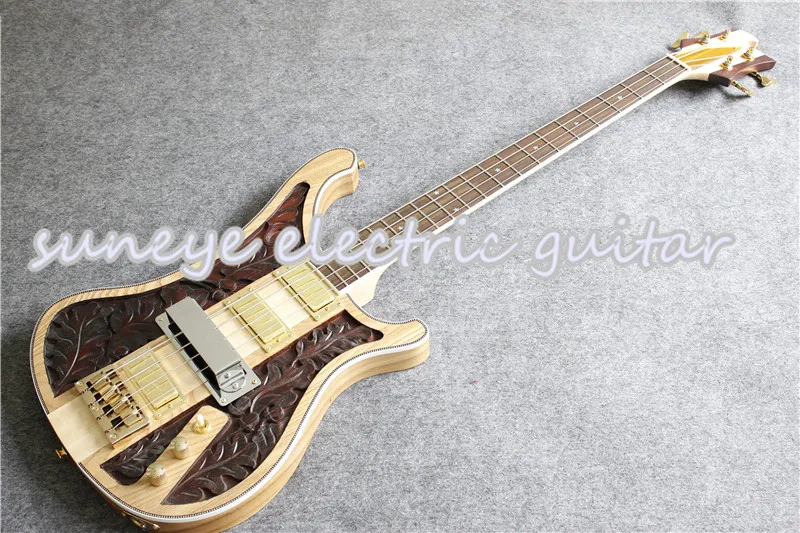 

New Arrival Neck Through Rick 4 String Electric Bass Guitar Custom Electric Guitar Bass 4 String As Picture