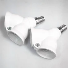 Bulb Holder 2 In 1 E14-2E14 Bulb Lamp Holder Converter Socket LED Lamp Base E14-2E14 Y Shape Splitter Lamps Adapter