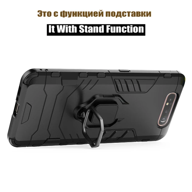 Для samsung Galaxy A80 чехол Роскошный Полный Защитный кольцо магнетизм держатель противоударный чехол для samsung A80 чехол SM-A805F