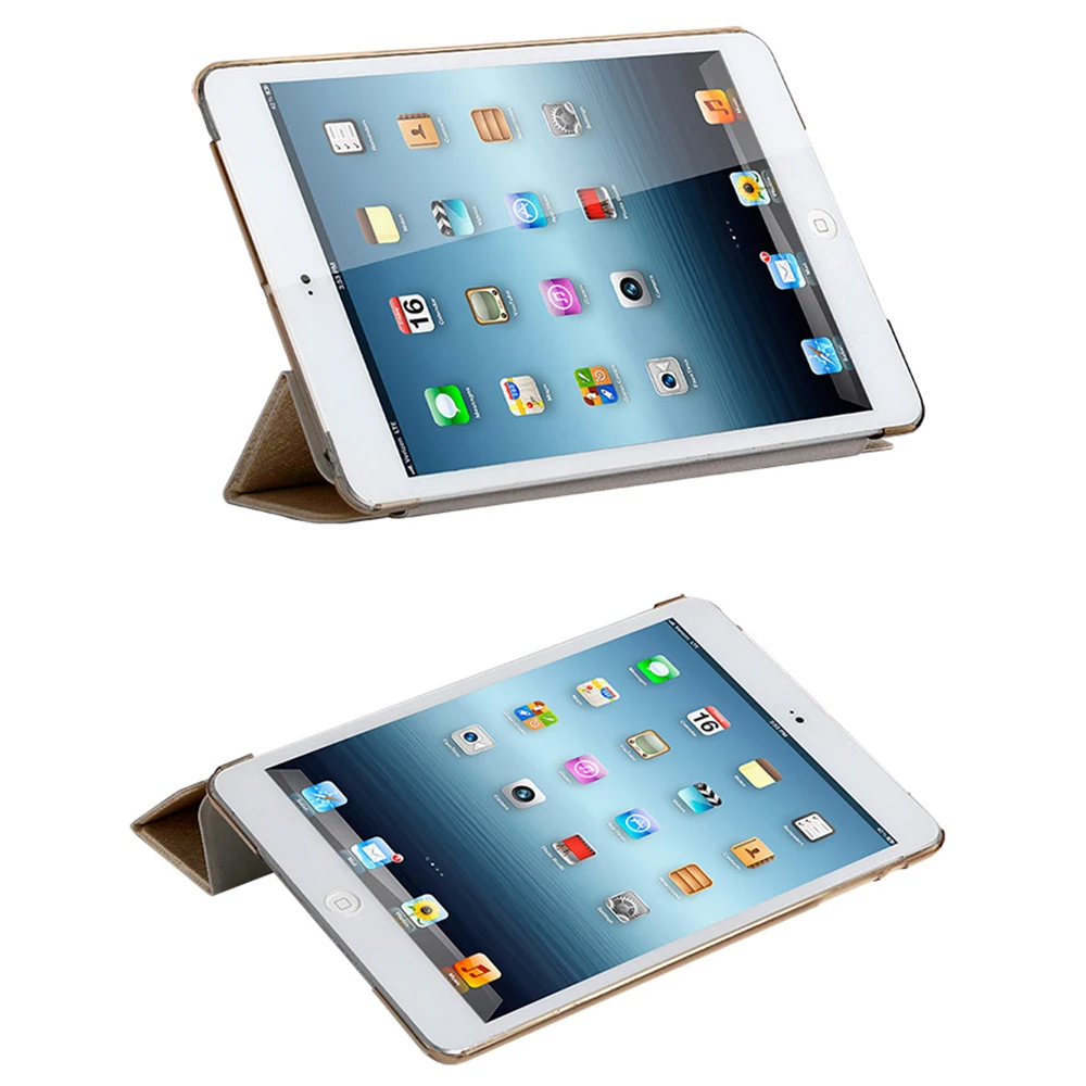 Чехол QIJUN для iPad Mini 1 2 3 7 9 дюйма задняя крышка из искусственной кожи ПК подставка