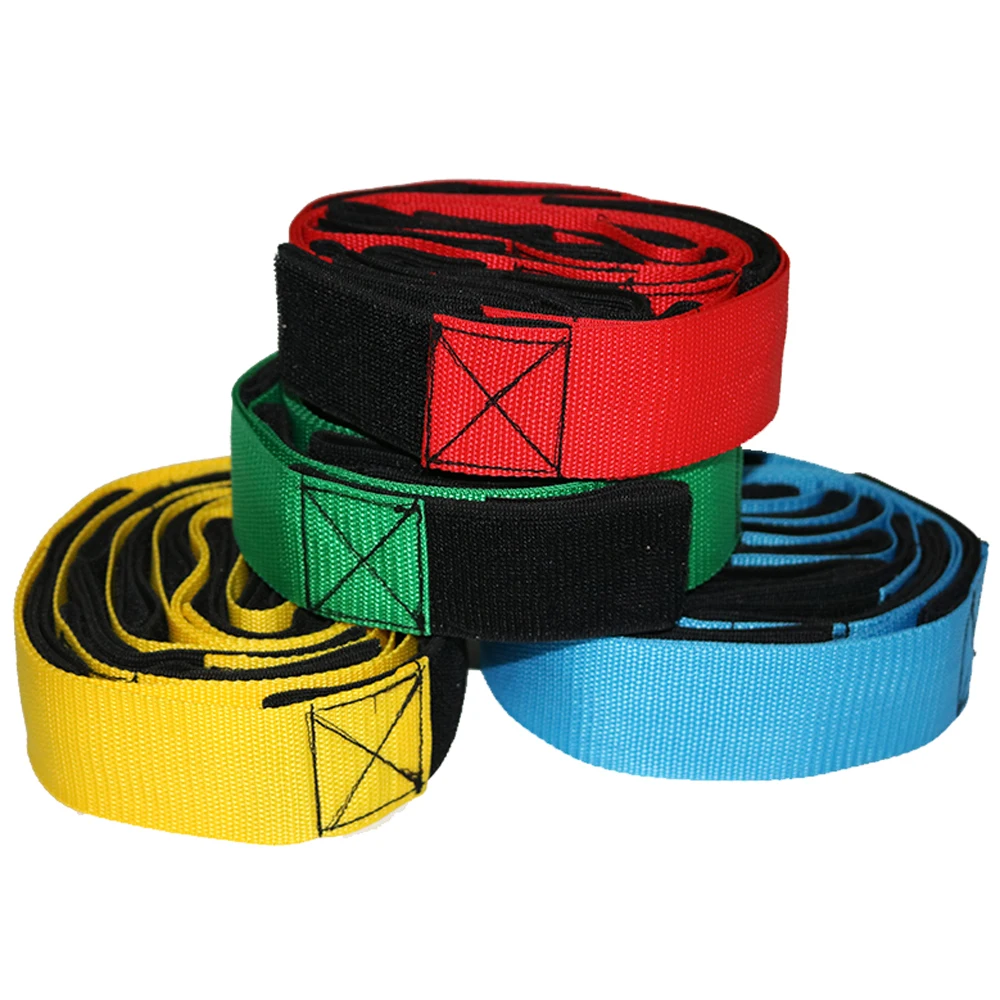 1 Pair Legged Race Bands Outdoor School Yard Party Team Training Cooperative Walking Band Games for Kids Adults 3/6/8/10 Person