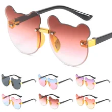 

Sunglasses For Kid Outdoor Cute Glasses Sun Protection Eyewear Little Bear Gradient Color Len Eyeglass Children Rimless Sunglass