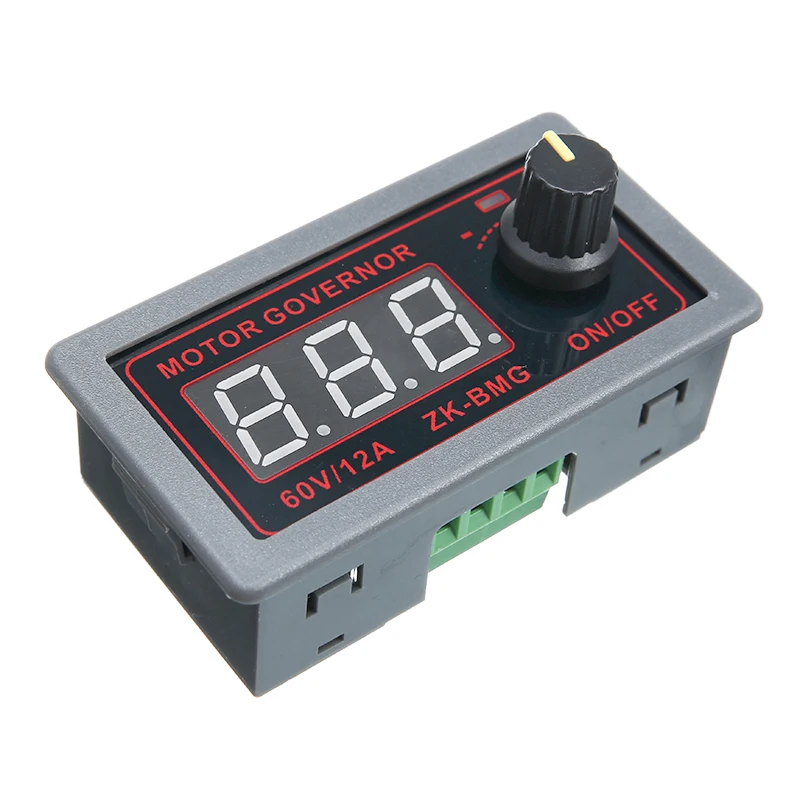 PWM 12A 500W 9-60V DC Motor Speed Governor Controller Switch BMG Digital Display 