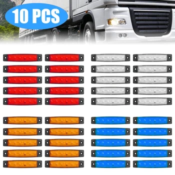 

10pcs LED Red/Blue/Amber/White Light SMD 24V Truck Trailer Pickup Side Marker Indicator Lamps Caravan Tractor Kart Parts