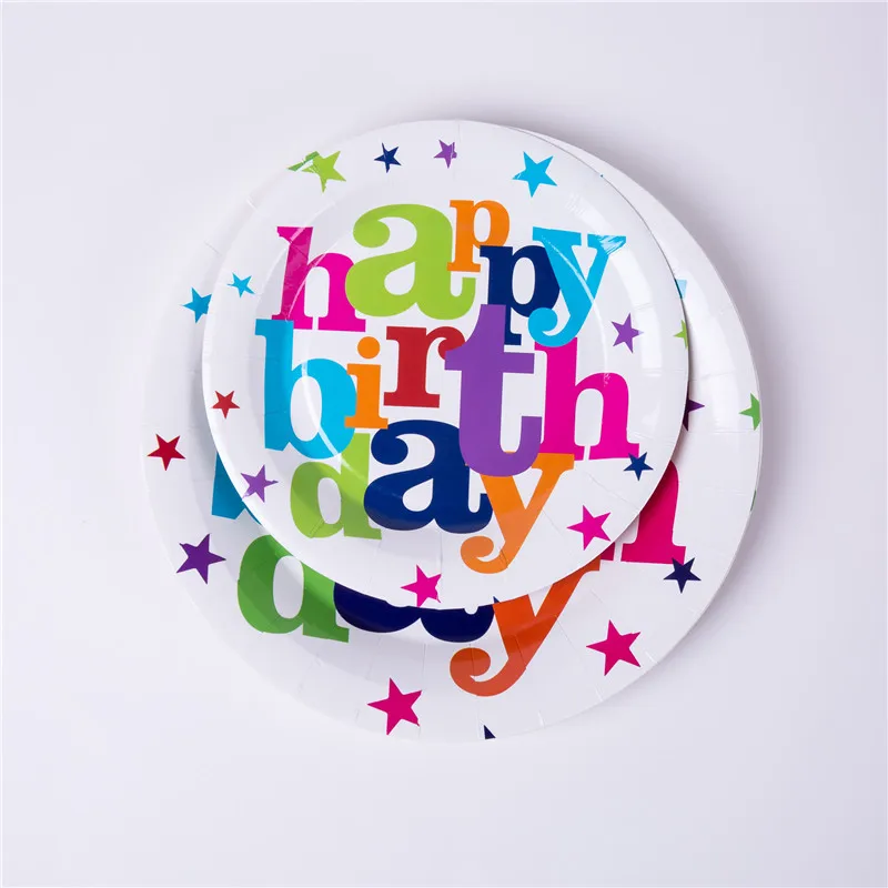 С Днем Рождения принадлежности для тематической вечеринки день рождения украшения детские одноразовые столовые приборы баннер бумажная тарелка соломинки Baby Shower