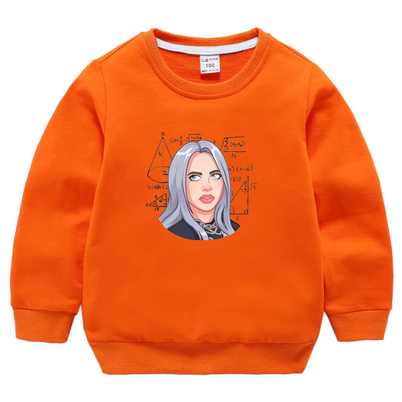 Свитшоты Billie Eilish Mathematics Pun с рисунком для девочек; худи для маленьких мальчиков; свитер для малышей с круглым вырезом и длинными рукавами - Цвет: 996b-12-2-5