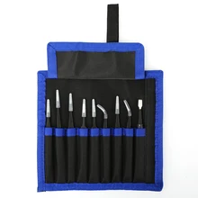 Антистатический пинцет ESD набор Пинцет из нержавеющей стали 9 шт. пинцет с не магнитные наконечники для ремонта электроники прецизионные инструменты