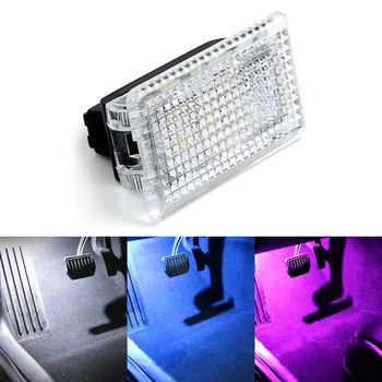 1/2/8 Stuks Led Auto Voet Licht Ambient Lamp Voor Tesla Model X S 3 Interieur Decoratieve lichten Paars Ijs Blauw Wit Sfeer Lamp