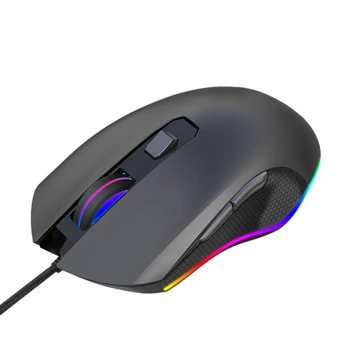 Проводная светящаяся мышь, Игровая USB оптическая компьютерная мышь, 7 программируемых кнопок OUJ99