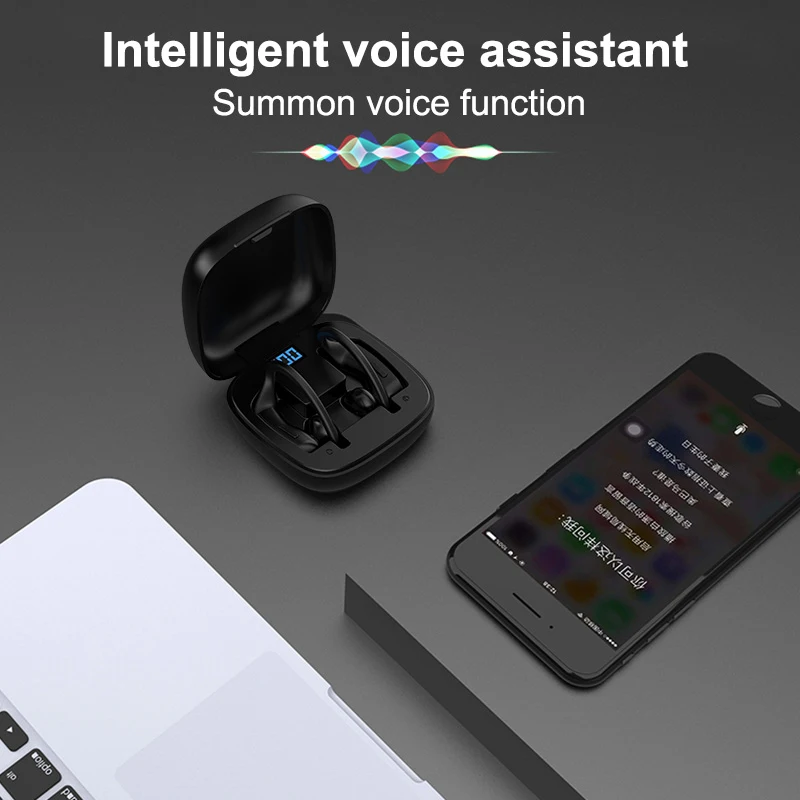 CG TWS Беспроводная Спортивная bluetooth-гарнитура полувкладыши Беспроводная зарядка 6DHIFI спортивные водонепроницаемые музыкальные наушники для iPhone Xiaomi