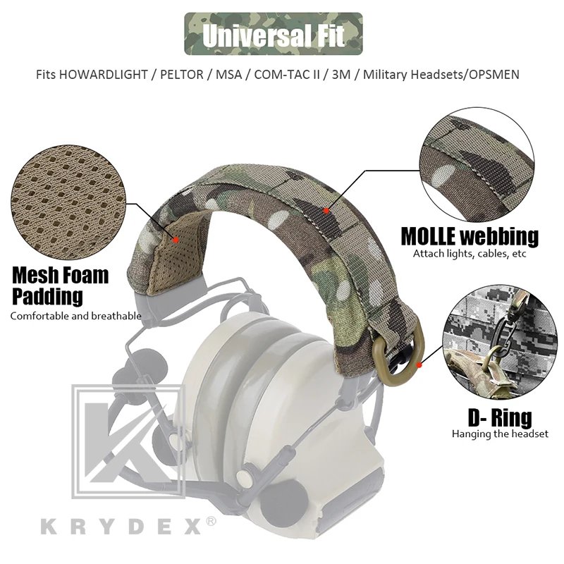 KRYDEX подставка для гарнитуры MOLLE Защитная крышка для Говарда MSA тактическая модульная повязка для наушников подставка для наушников Защитный чехол MC