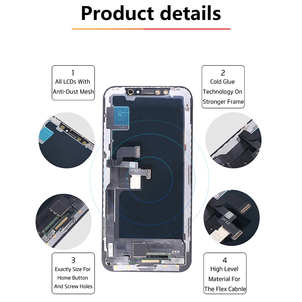 ЖК дисплей AAA + для iPhone дигитайзер сенсорного экрана в сборе 6 7 8 6S Plus X XS XR Plus|Экраны