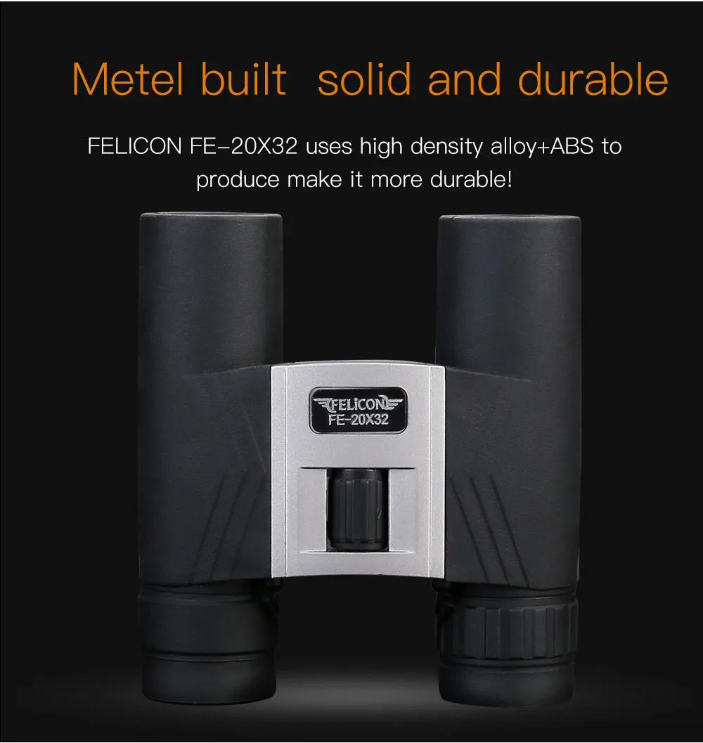 FELICON Открытый 20X32 портативный HD бинокль мини зрительный телескоп ABS ночного видения Телескопический астрономический профессиональный