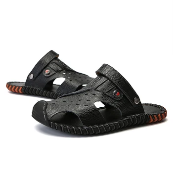 

herren rubber shoes homme sandali men roman sandalet leather sandal sandals-men man sandalle cuir verano erkek de classic para