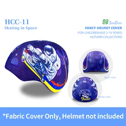 Couverture de casque de protection en tissu pour enfants, pour vélo, Scooter, moto, Skateboard, dessin animé 