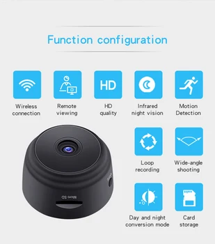 

A9 Mini Camera Wireless WiFi IP Network Monitor Security Cam HD 1080P Home Security P2P Camera WiFi
