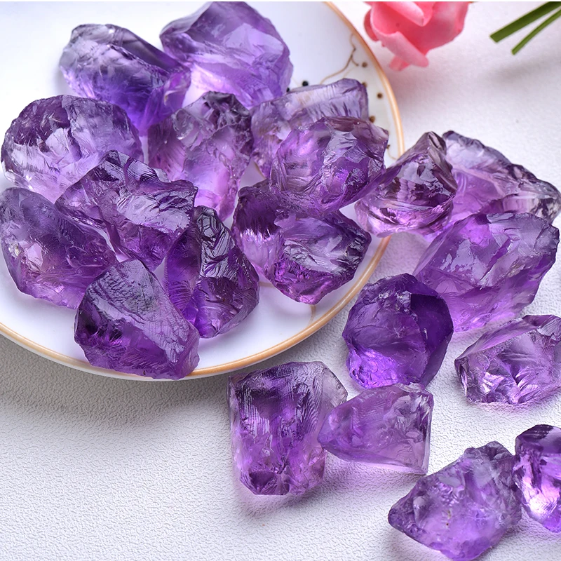 

20/50g Natural Amethyst Ore crystal Repair Rock Mineral Specimen Collection and Home decoration and DIY gifts fish tank stone