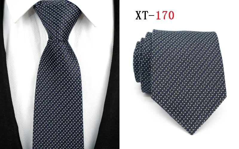 XT158-182 Новые однотонные в полоску Gravata галстук 100% шелк Галстуки 2018 corbatas 8 см для мужские Бизнес Свадебная вечеринка черный желтый