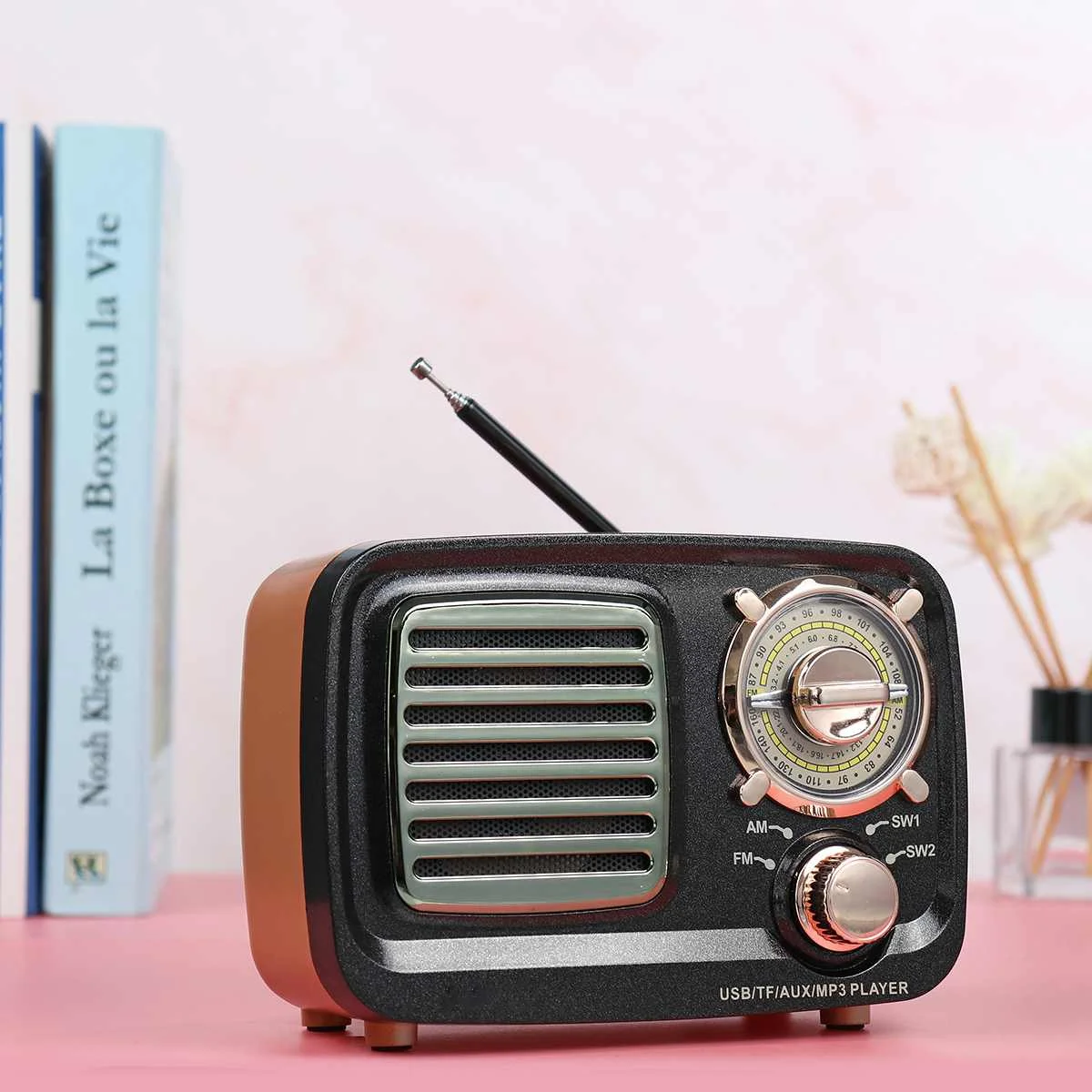 Bluetooth портативный Ретро Радио бас динамик FM AM SW плеер портативная карта мини FM AM SW USB AUX TF карта MP3 мультимедиа классическая