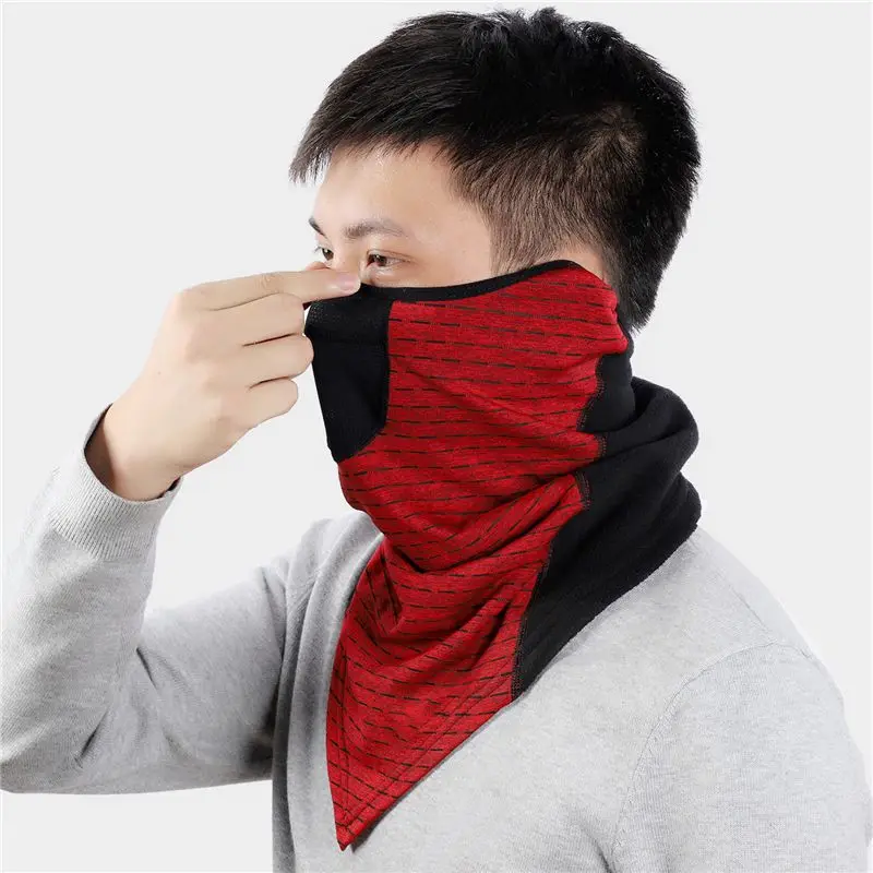 Флисовый теплый шарф унисекс воротник SetWindproof открытый холодный маска для верховой езды полотенце для лица осень и зима