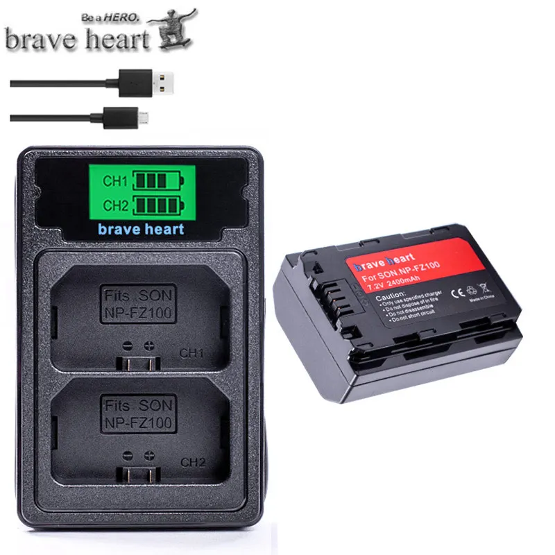charger and 1battery Аккумулятор NP-FZ100 NPFZ100 NP FZ100 NP FZ100 для sony NP-FZ100, BC-QZ1, sony a9, a7R III, a7 III, ILCE-9 - Цвет: charger and 1battery
