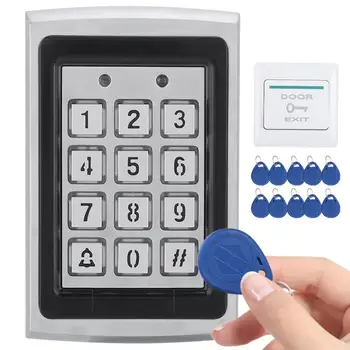 

NEW DC12V RFID Keypad Access Control System Kit Door Lock 125KHz EM Card For Door Entry On Sale