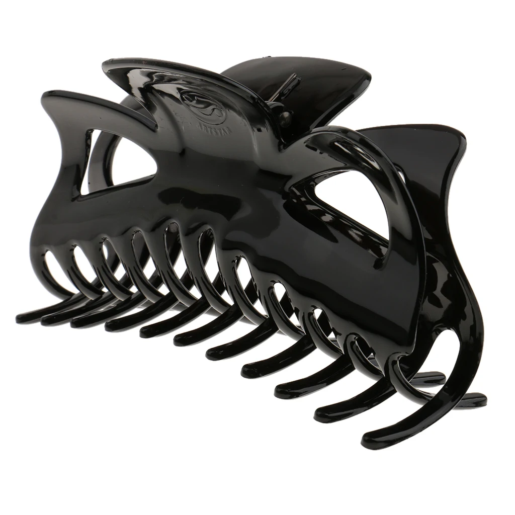 14cm Large Hair Clamp Clip Claw Hair Accessory- Brown Or Black - Цвет: Черный