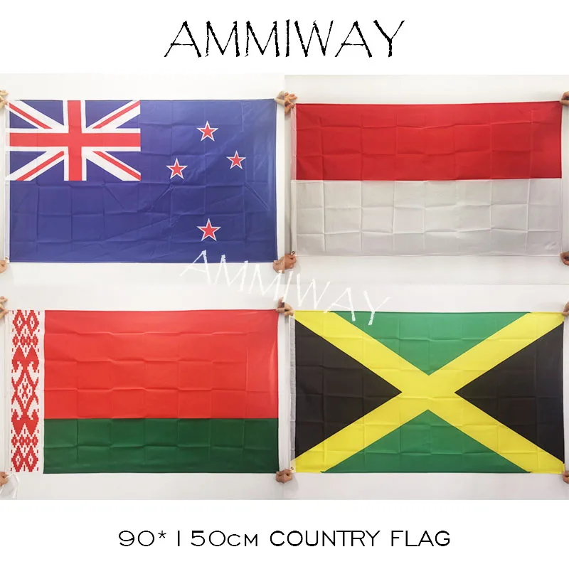 AMMIWAY 90*150 см 3x5 футов Новая Зеландия Индонезия Беларусь Ямайка Национальный