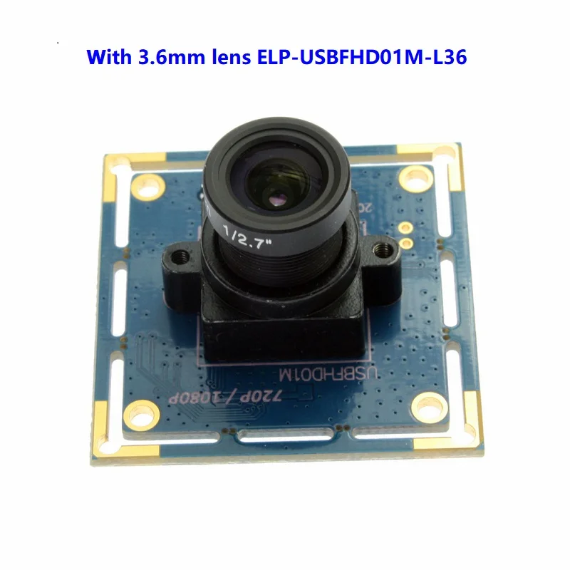 Поставка с фабрики лучшая камера 2mp OV2710 full HD 1080P 6 мм объектив USB 2,0 высокоскоростная веб-камера для ПК - Цвет: ELP-USBFHD01M-L36