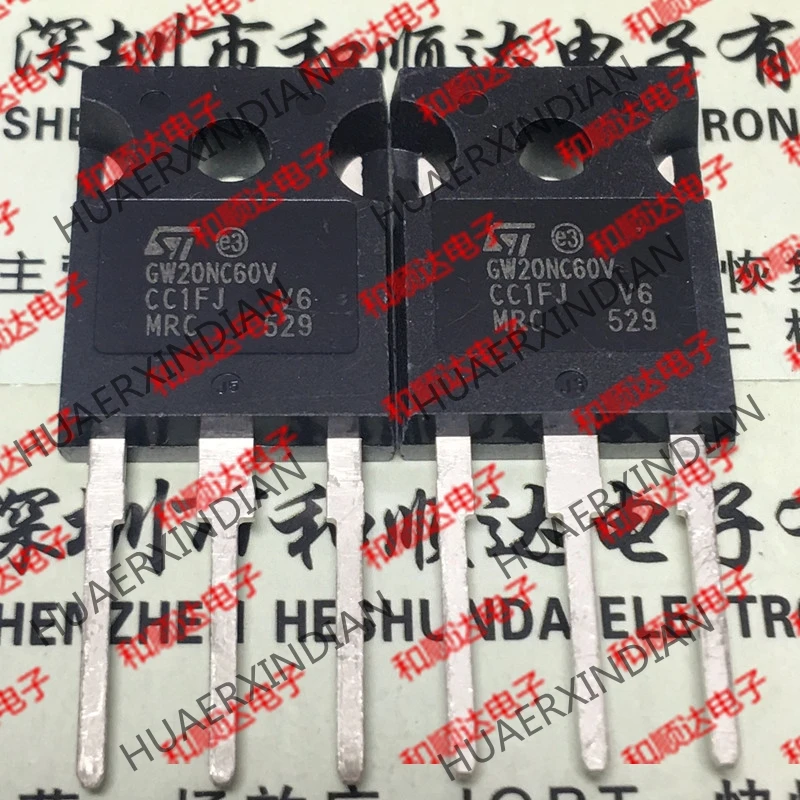 5 шт., новые оригинальные кнопки GW20NC60V STGW20NC60V TO-247
