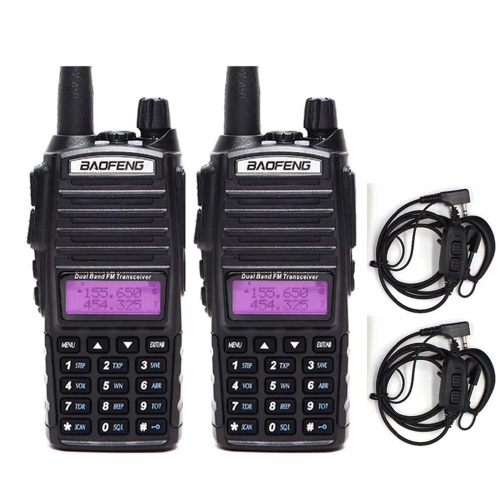 2 шт BaoFeng UV-82 двухдиапазонный 136-174/400-520 МГц FM Ham двухсторонний радиоприемопередатчик