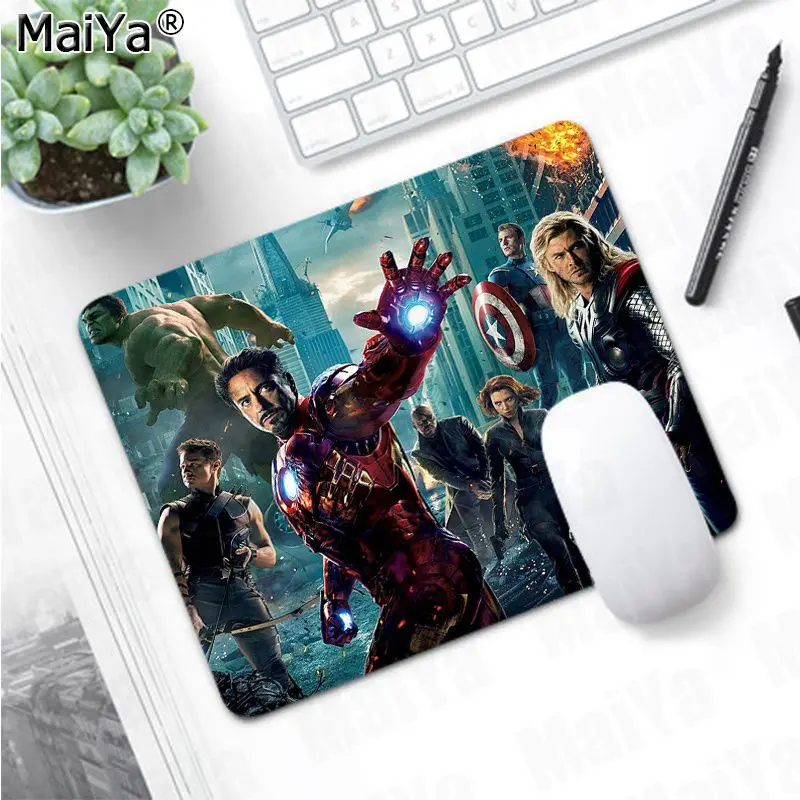 Not Lock Edge18x22cm Maiya мальчик Подарочный коврик Marvel Мстители эндигра Ноутбук игровой мыши коврик для мыши большой коврик для мыши клавиатуры коврик - Цвет: Not Lock Edge18x22cm