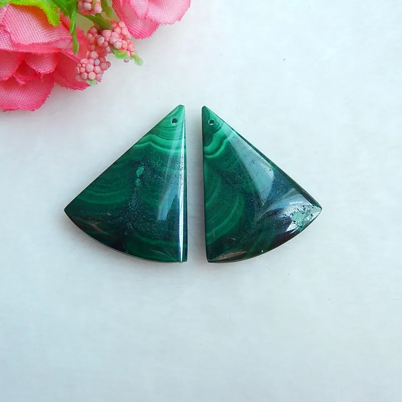 

Natural Malachite Gemstone Handmade fashion Earrings Pairs 31x25x5mm,12.2g